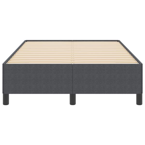 Grote foto vidaxl bedframe 120x190 cm ribfluweel donkergrijs antiek en kunst stoelen en banken