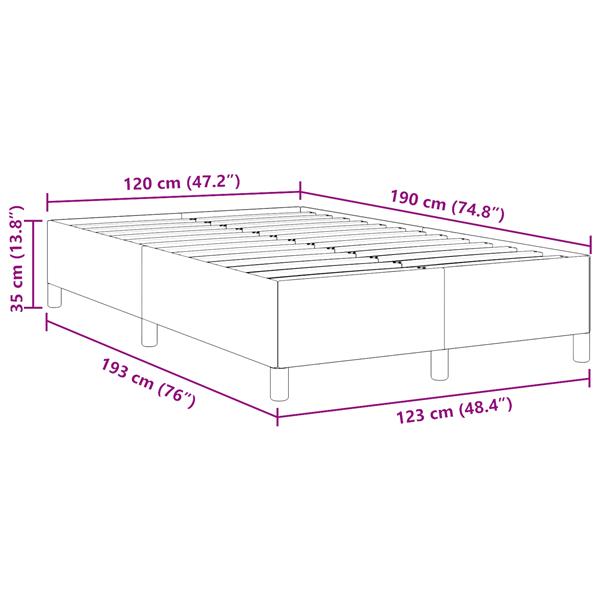 Grote foto vidaxl bedframe 120x190 cm ribfluweel donkergrijs antiek en kunst stoelen en banken