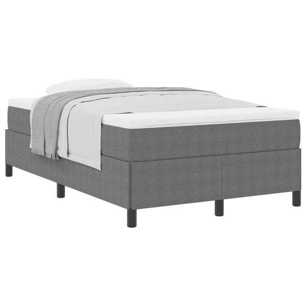 Grote foto vidaxl bedframe 120x190 cm ribfluweel lichtgrijs antiek en kunst stoelen en banken