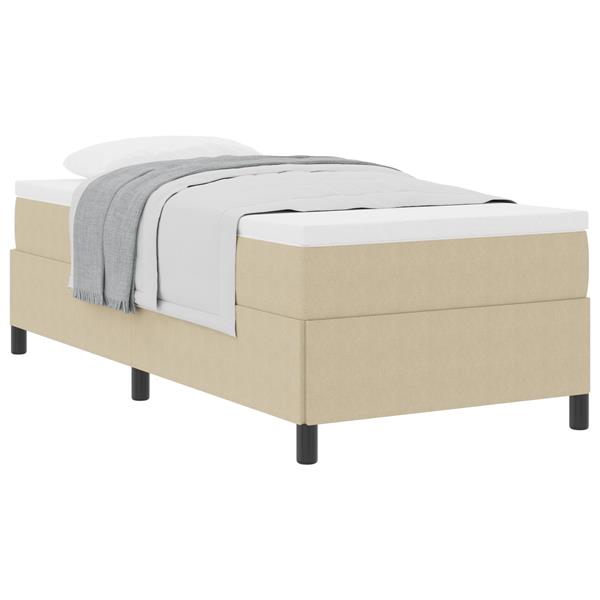 Grote foto vidaxl bedframe 100x200 cm ribfluweel lichtgroen grijs antiek en kunst stoelen en banken