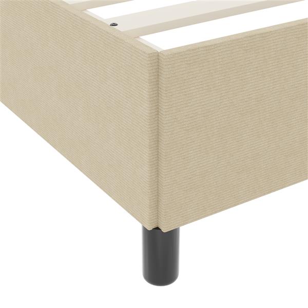 Grote foto vidaxl bedframe 100x200 cm ribfluweel lichtgroen grijs antiek en kunst stoelen en banken