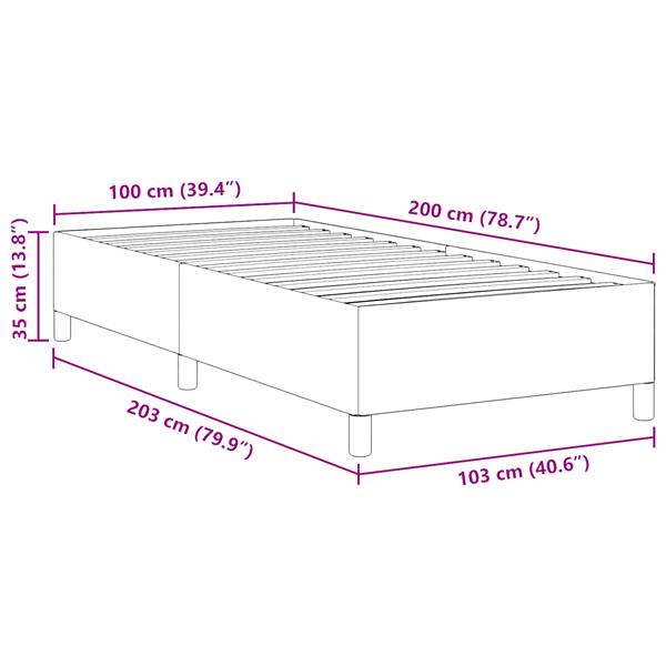 Grote foto vidaxl bedframe 100x200 cm ribfluweel lichtgroen grijs antiek en kunst stoelen en banken