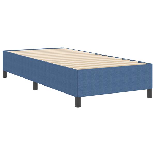 Grote foto vidaxl bedframe 100x200 cm ribfluweel blauw antiek en kunst stoelen en banken