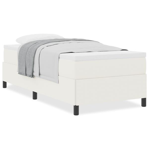 Grote foto vidaxl bedframe 100x200 cm ribfluweel cr mekleurig antiek en kunst stoelen en banken