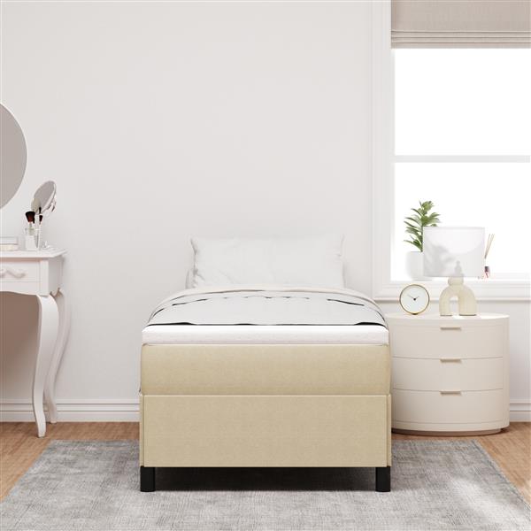 Grote foto vidaxl bedframe 90x200 cm ribfluweel lichtgroen grijs antiek en kunst stoelen en banken