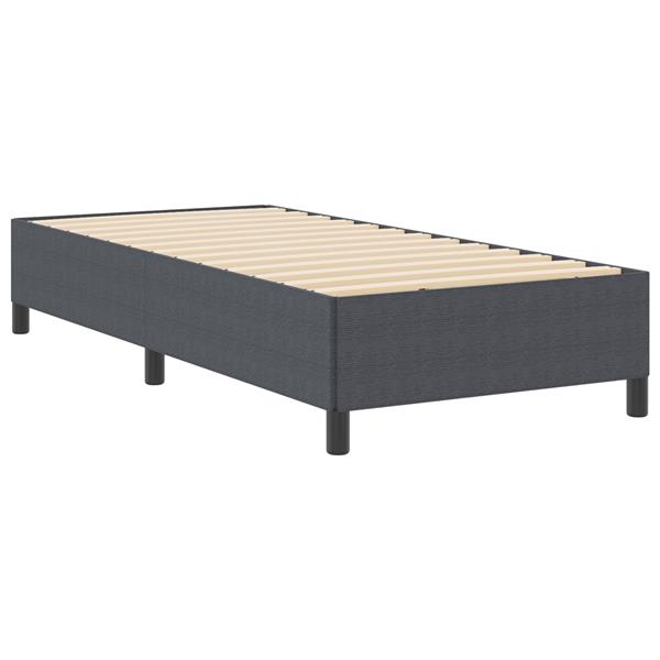 Grote foto vidaxl bedframe 90x200 cm ribfluweel donkergrijs antiek en kunst stoelen en banken