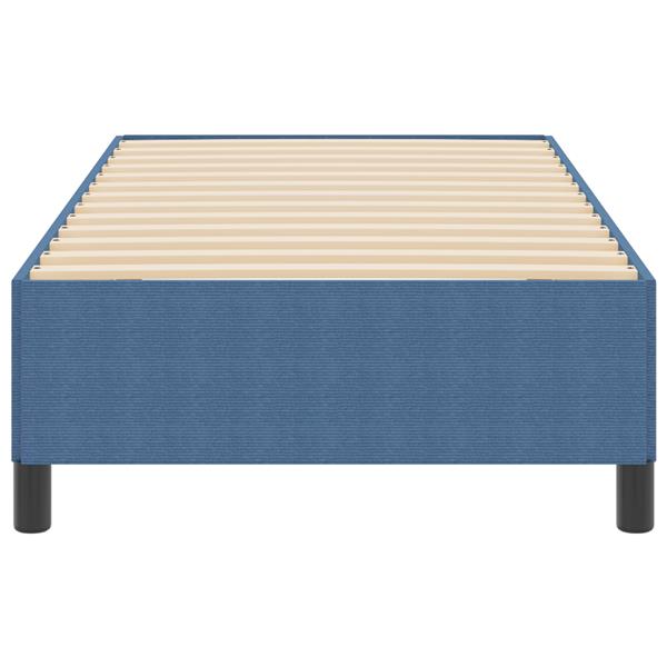 Grote foto vidaxl bedframe 90x190 cm ribfluweel blauw antiek en kunst stoelen en banken