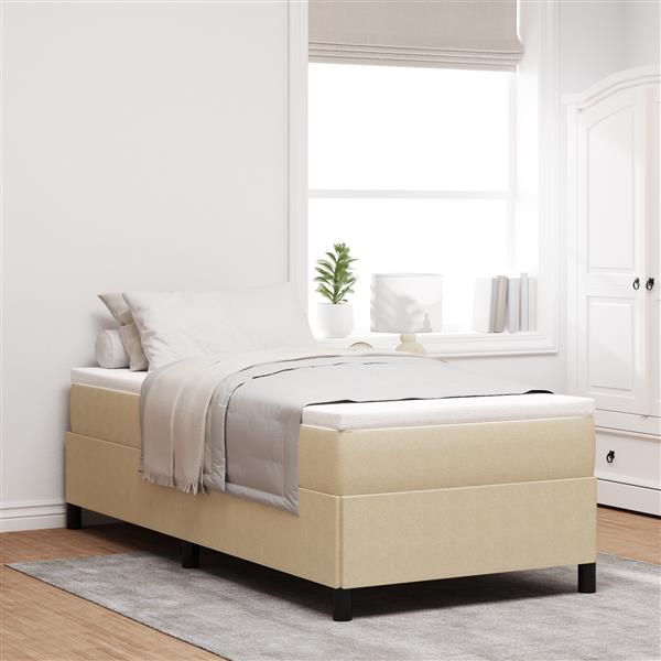 Grote foto vidaxl bedframe 80x200 cm ribfluweel lichtgroen grijs antiek en kunst stoelen en banken