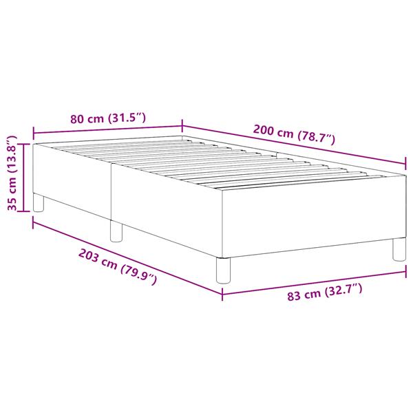 Grote foto vidaxl bedframe 80x200 cm ribfluweel blauw antiek en kunst stoelen en banken