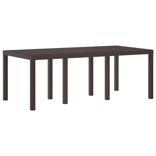 Grote foto vidaxl 7 delige tuinset poly rattan bruin tuin en terras tuinmeubelen