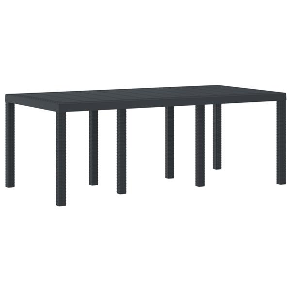 Grote foto vidaxl 7 delige tuin set met kussens in antraciet poly rattan tuin en terras tuinmeubelen
