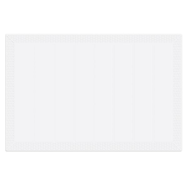 Grote foto vidaxl 5 delige tuin eettafel set wit poly rotan tuin en terras tuinmeubelen