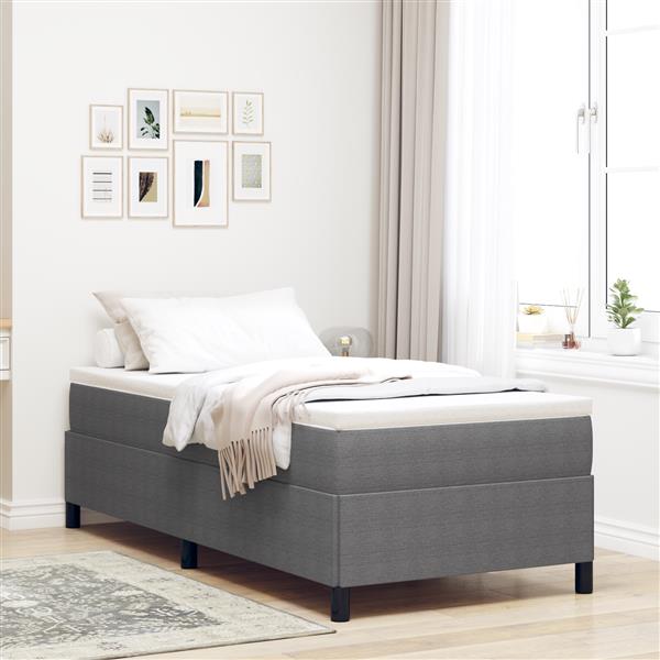 Grote foto vidaxl bedframe 80x200 cm ribfluweel lichtgrijs antiek en kunst stoelen en banken