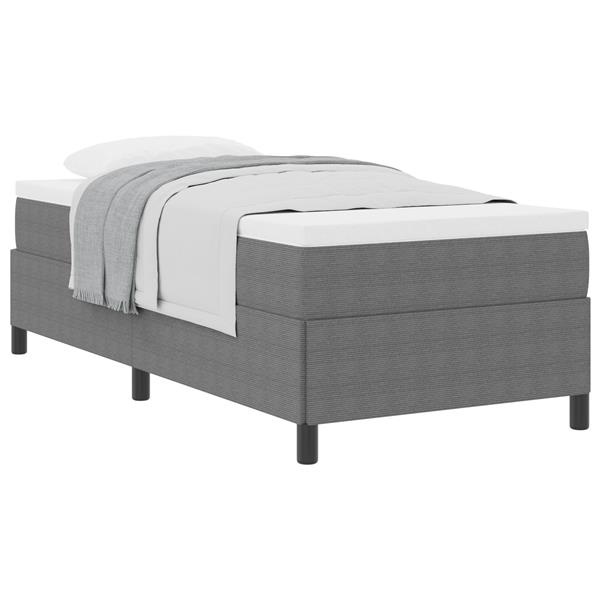 Grote foto vidaxl bedframe 80x200 cm ribfluweel lichtgrijs antiek en kunst stoelen en banken