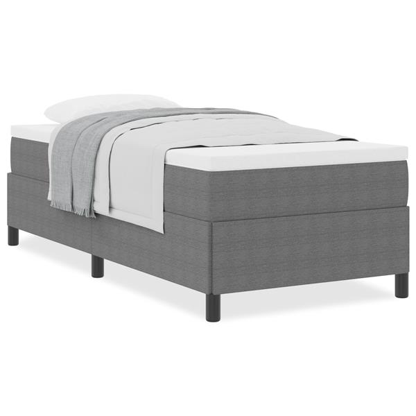Grote foto vidaxl bedframe 80x200 cm ribfluweel lichtgrijs antiek en kunst stoelen en banken