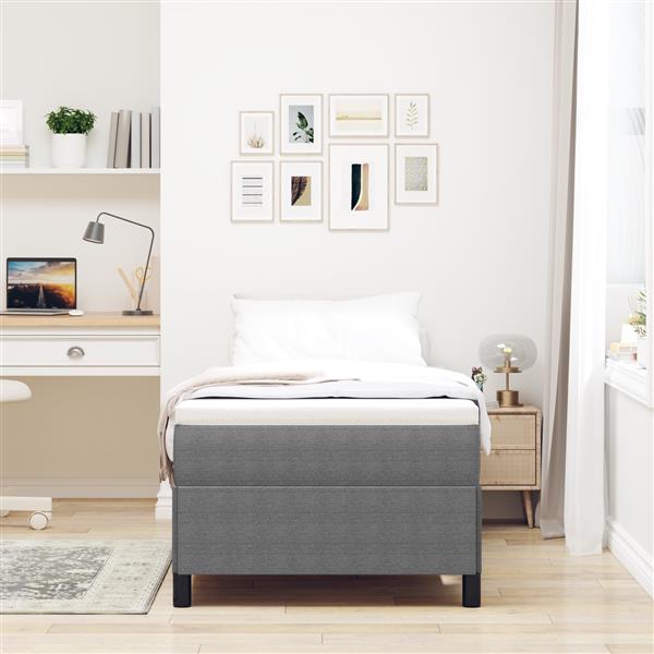 Grote foto vidaxl bedframe 80x200 cm ribfluweel lichtgrijs antiek en kunst stoelen en banken