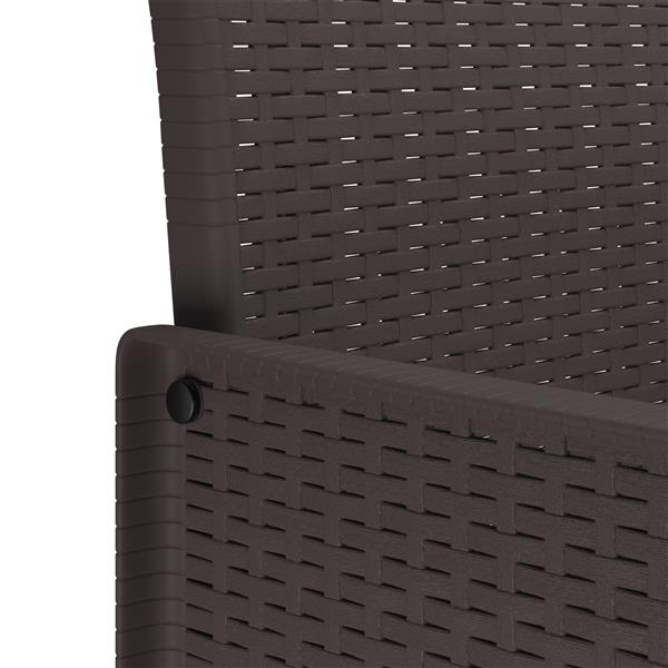 Grote foto vidaxl 5 delige tuin eetset bruine poly rattan tuin en terras tuinmeubelen