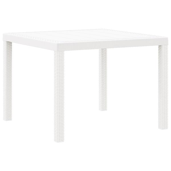 Grote foto vidaxl 3 delige tuintafel en stoelen met kussens in wit poly riet tuin en terras tuinmeubelen