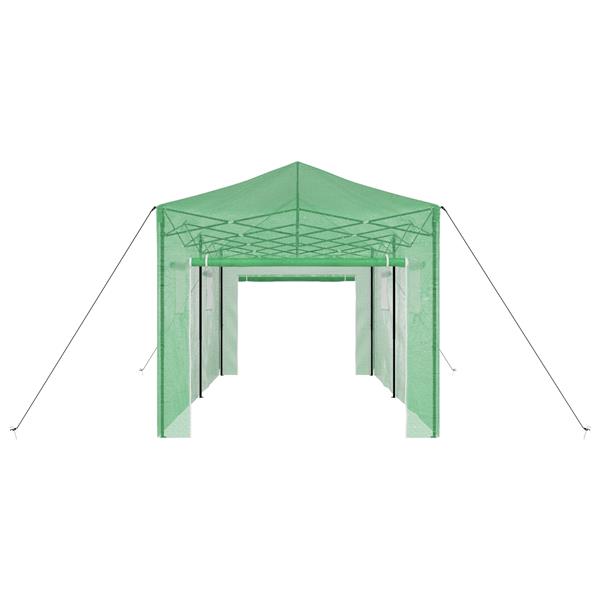 Grote foto vidaxl kweekglas met pop up frame groen 580x290x315 cm staal tuin en terras overige tuin en terras