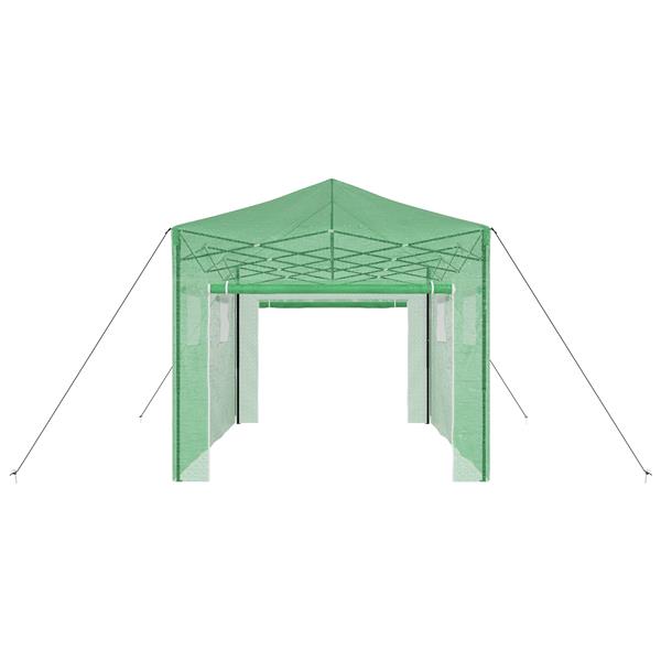 Grote foto vidaxl groentetunnel met pop up frame groen 430x290x315 cm staal tuin en terras overige tuin en terras