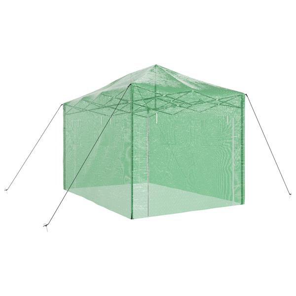Grote foto vidaxl serre met pop up frame groen 410x280x315 cm staal tuin en terras overige tuin en terras