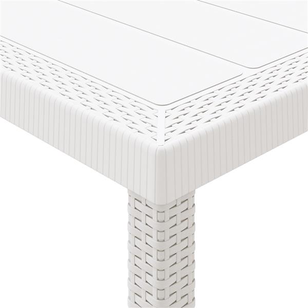 Grote foto vidaxl 9 delige tuinset met kussens witte poly rattan tuin en terras tuinmeubelen