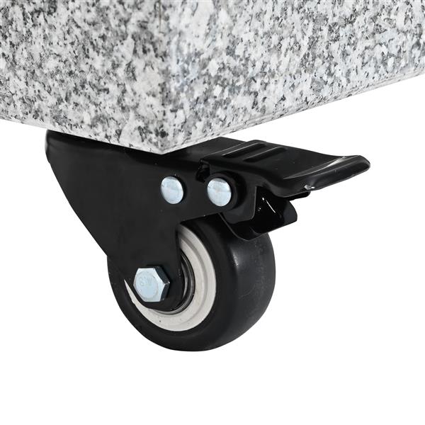 Grote foto vidaxl parasolverwaddubaar voor 38 48mm palen grijs graniet 25 kg rechthoekig tuin en terras overige tuin en terras