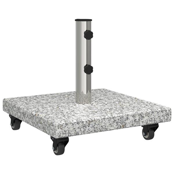 Grote foto vidaxl parasol basis met wielen voor 38 48mm palen grijs graniet 30 kg vierkant tuin en terras overige tuin en terras