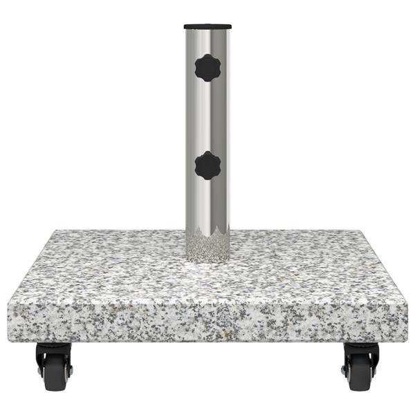 Grote foto vidaxl parasol basis met wielen voor 38 48mm palen grijs graniet 30 kg vierkant tuin en terras overige tuin en terras