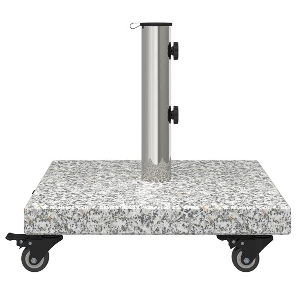 Grote foto vidaxl parasol basis met wielen voor 38 48mm palen grijs graniet 30 kg vierkant tuin en terras overige tuin en terras