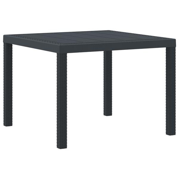 Grote foto vidaxl 5 delige tuinset met kussens poly rattan antraciet tuin en terras tuinmeubelen