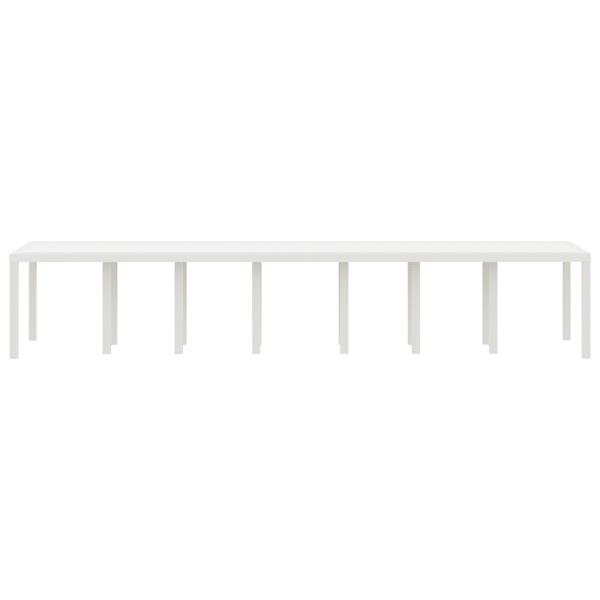 Grote foto vidaxl tuintafel 400x100x73 cm poly rattan wit tuin en terras tuinmeubelen