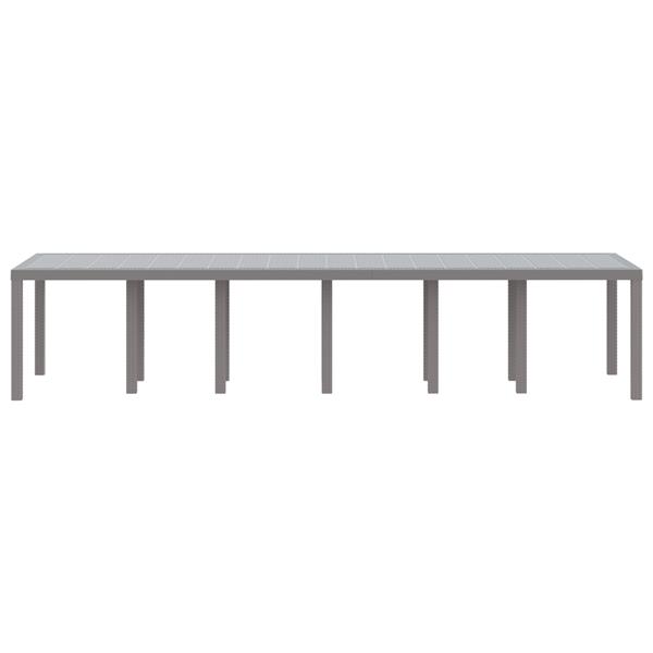 Grote foto vidaxl tuintafel 350x100x73 cm poly rattan lichtgrijs tuin en terras tuinmeubelen