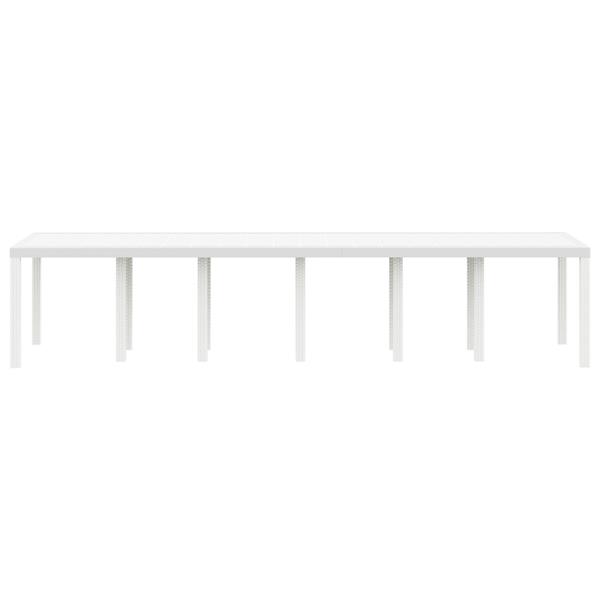 Grote foto vidaxl tuintafel 350x100x73 cm poly rattan wit tuin en terras tuinmeubelen