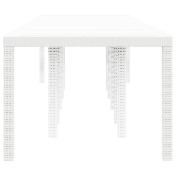 Grote foto vidaxl tuintafel 350x100x73 cm poly rattan wit tuin en terras tuinmeubelen