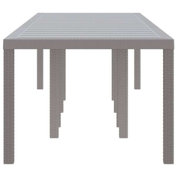 Grote foto vidaxl tuintafel 300x100x73 cm poly rattan lichtgrijs tuin en terras tuinmeubelen