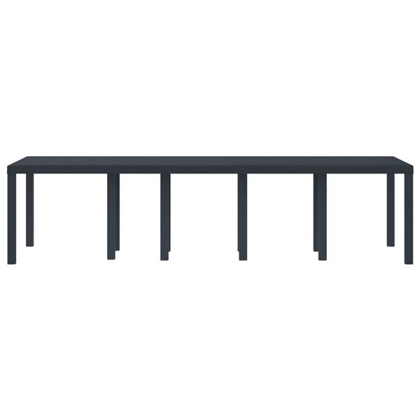 Grote foto vidaxl tuintafel 300x100x73 cm poly rattan antraciet tuin en terras tuinmeubelen
