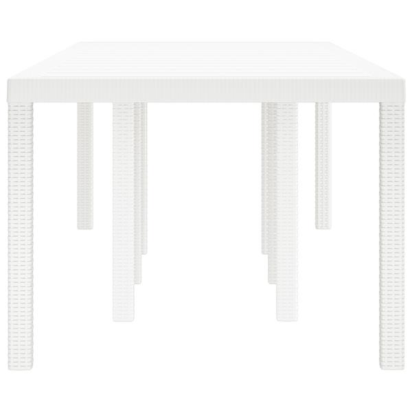 Grote foto vidaxl tuintafel 250x100x73 cm poly rattan wit tuin en terras tuinmeubelen