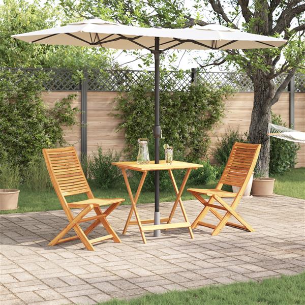 Grote foto vidaxl 3 delige opvouwbare bistro set massief acaciahout tuin en terras tuinmeubelen