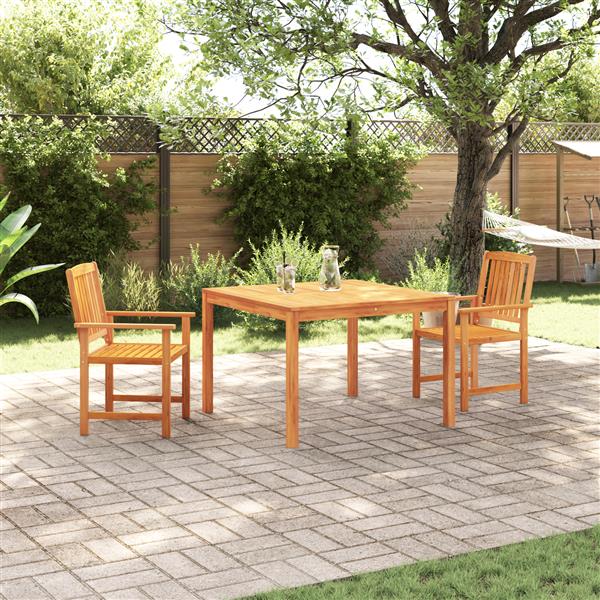 Grote foto vidaxl 3 delige tuin eetset van massief acaciahout tuin en terras tuinmeubelen