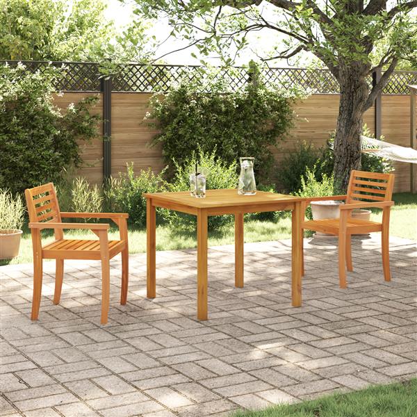 Grote foto vidaxl 3 delige tuinset van acaciahout tuin en terras tuinmeubelen