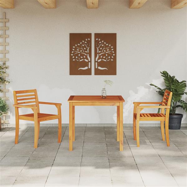 Grote foto vidaxl 3 delige tuinset van acaciahout tuin en terras tuinmeubelen
