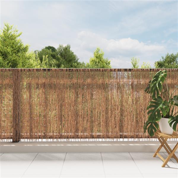 Grote foto vidaxl tuinscherm 600x125 cm kreupelhout tuin en terras hekken en schuttingen