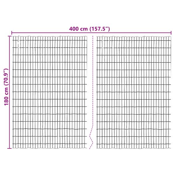 Grote foto vidaxl tuinscherm 400x125 cm schors tuin en terras hekken en schuttingen