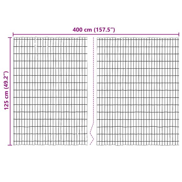 Grote foto vidaxl tuinscherm 400x125 cm schors tuin en terras hekken en schuttingen