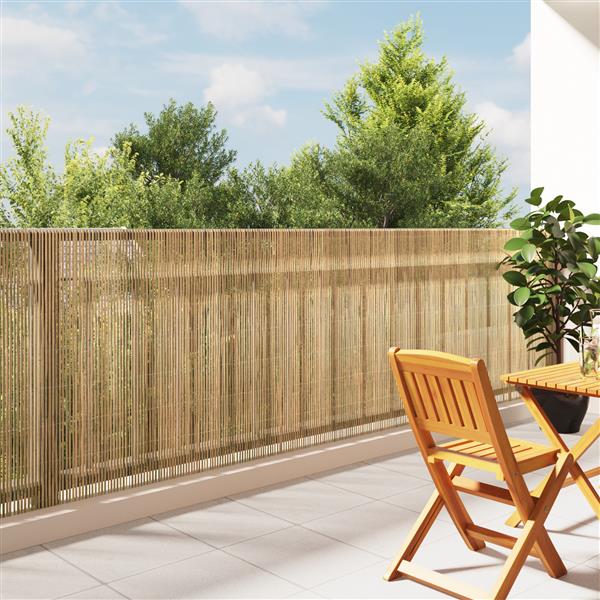 Grote foto vidaxl tuinscherm 400x125 cm bamboe tuin en terras hekken en schuttingen