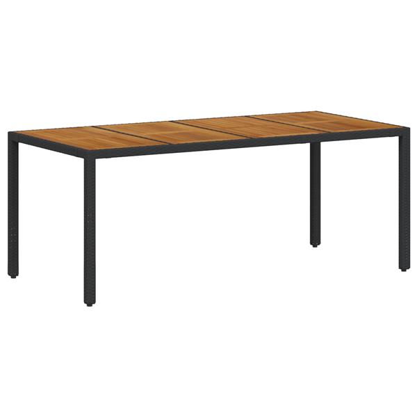 Grote foto vidaxl 7 delige tuinset zwart poly rattan tuin en terras tuinmeubelen