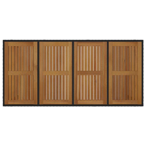 Grote foto vidaxl 7 delige tuinset zwart poly rattan tuin en terras tuinmeubelen