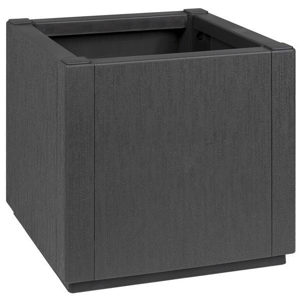 Grote foto vidaxl tuinplanter donkergrijs 36x36x35 cm pp tuin en terras overige tuin en terras