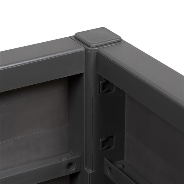 Grote foto vidaxl tuinplanter donkergrijs 36x36x35 cm pp tuin en terras overige tuin en terras
